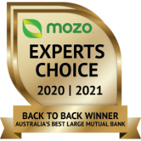 Mozo Expert's Choice Back To Back Australia's Best Small bank 2020/2021