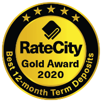 Rate City Best 12-month term deposit award