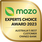 Mozo Expert's Choice 2023 - Australia's Best Customer Owned Bank